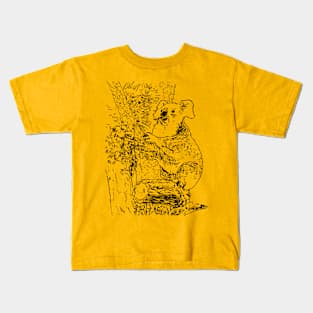 Koala eats bamboo in tree Kids T-Shirt